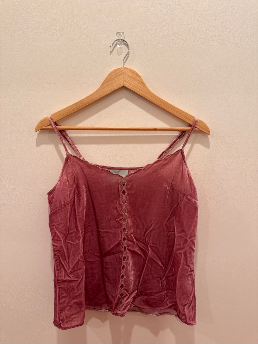 dusty rose velvet tank top!
